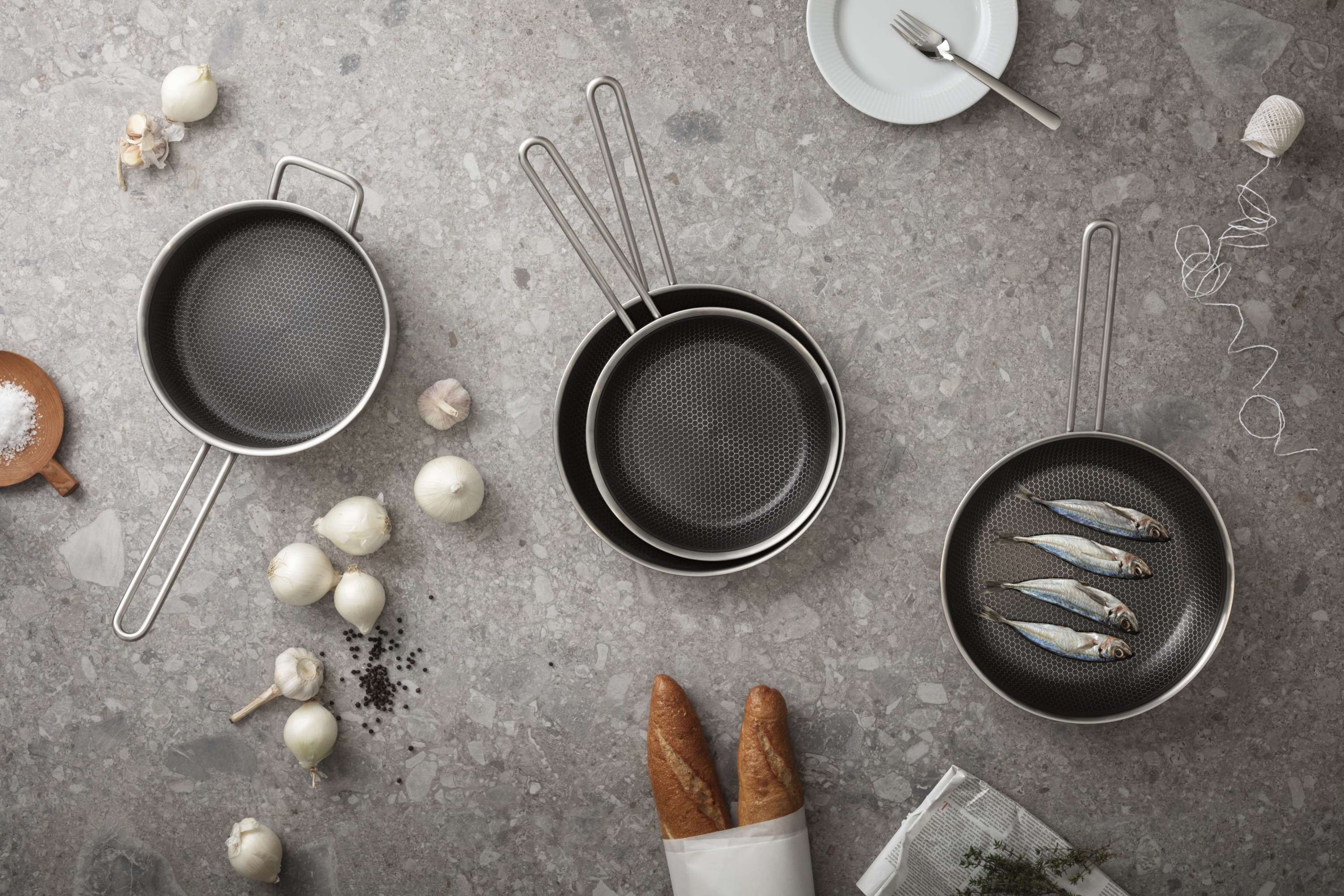 Multi Mosaic keramiske stegepander - 2 stk.